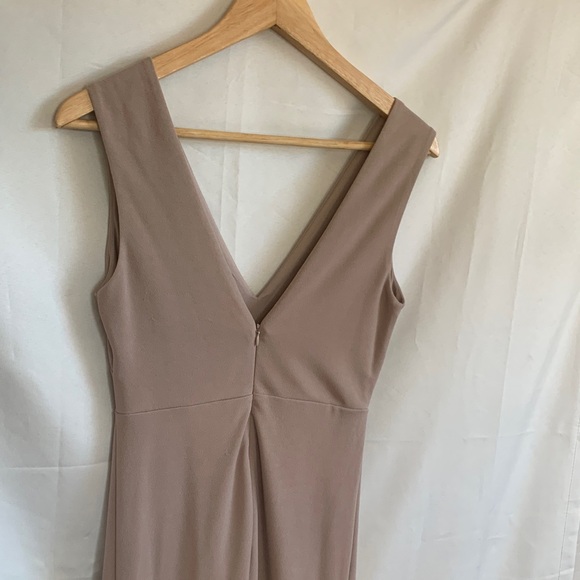 Birdy Grey Gown Beige/Champagne Fully Lined Side Front Split Small - Picture 7 of 10